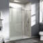 Porte de douche coulissante simple de conception minimaliste, réglable de 56 à 60 pouces de largeur, 76 pouces de hauteur, verre trempé de 1/4 po de 6 mm, fermeture en douceur et en douceur, matériau d'étanchéité très haut, coulissant à l'épreuve de la fermeture, fini