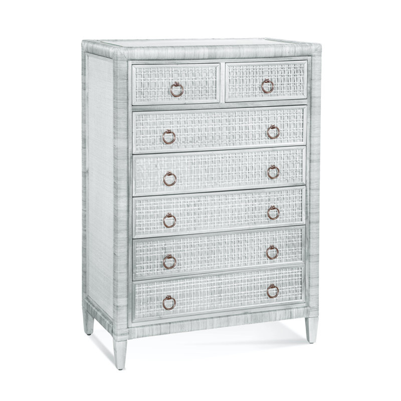 Monterey 7 - Drawer Dresser, Frost White, Yes, Satin Nickel
