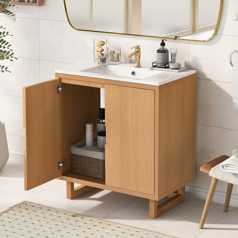 Marcha 29.5'' Single Bathroom Vanity with Resin Top