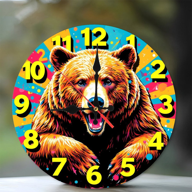 horloge d'ours coloré