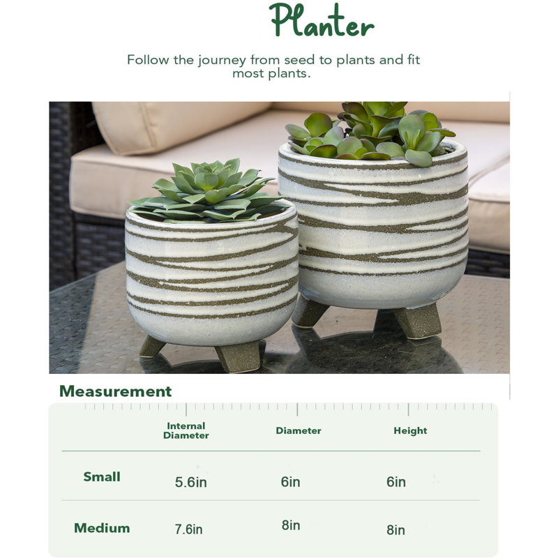 Deontae Handmade Ceramic Pot Planter