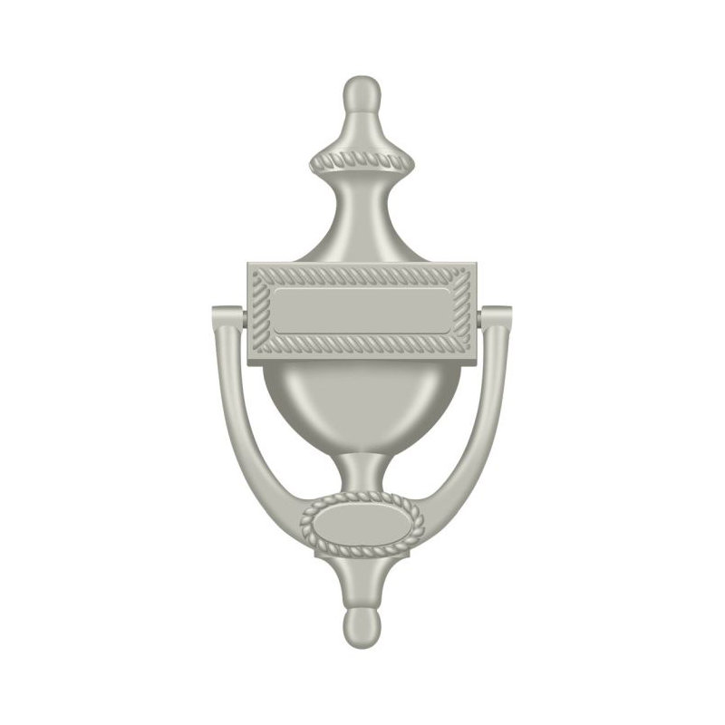 Victorian Brass Door Knocker, Brushed Nickel