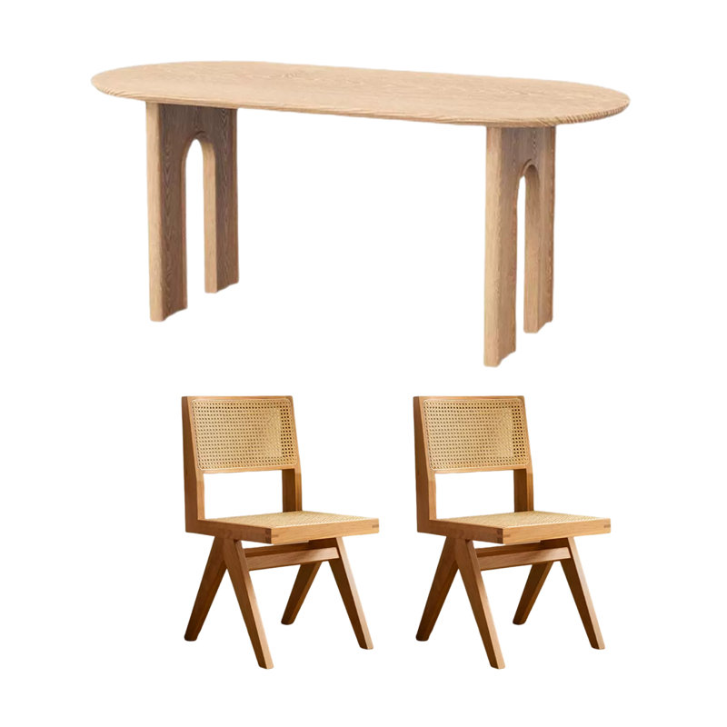 Ensemble de salle à manger ovale L 55,11 po x l 27,55 po Nolwenn
