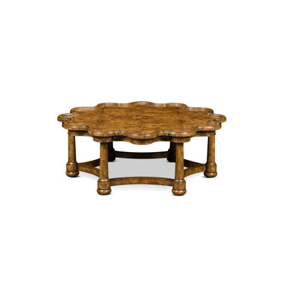 Devonshire Scalloped Burl Cocktail Table