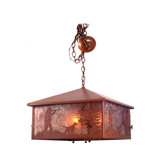 Rustic Lodge 3 - Light Glass Chandelier