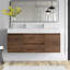 Ensemble de meuble-lavabo mural double 60 po Babajide-663310713