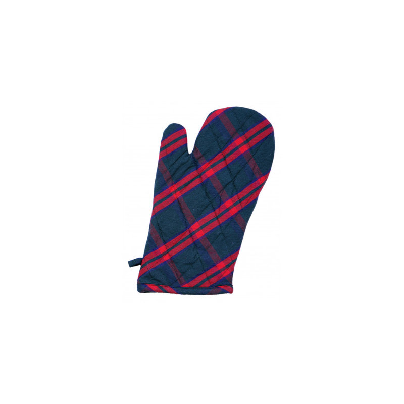 Millwood Pines Mansell Plaid Cotton Oven Mitt Set