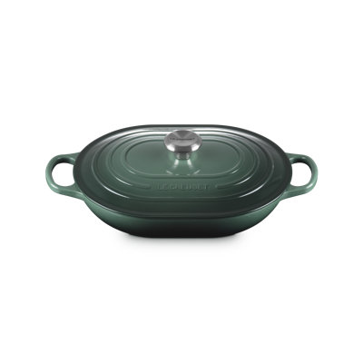 Le Creuset Enameled Cast Iron Signature Oblong Dutch Oven With Lid, 3.75 Qt. - Sea Salt
