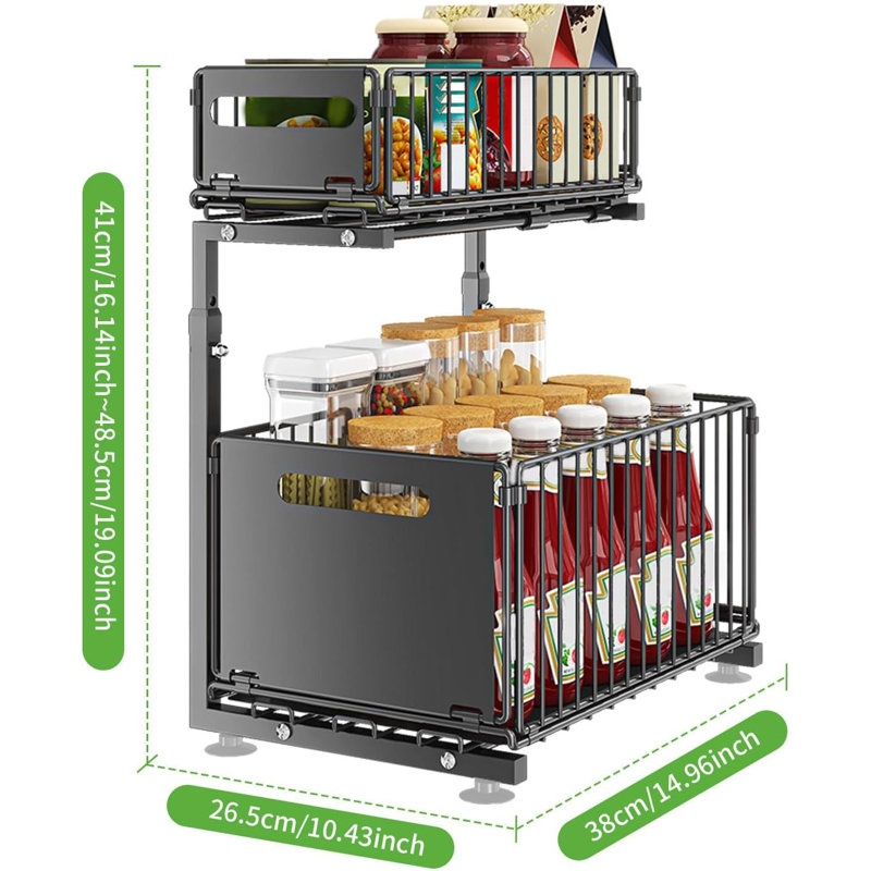 38cm W Metal Storage Rack