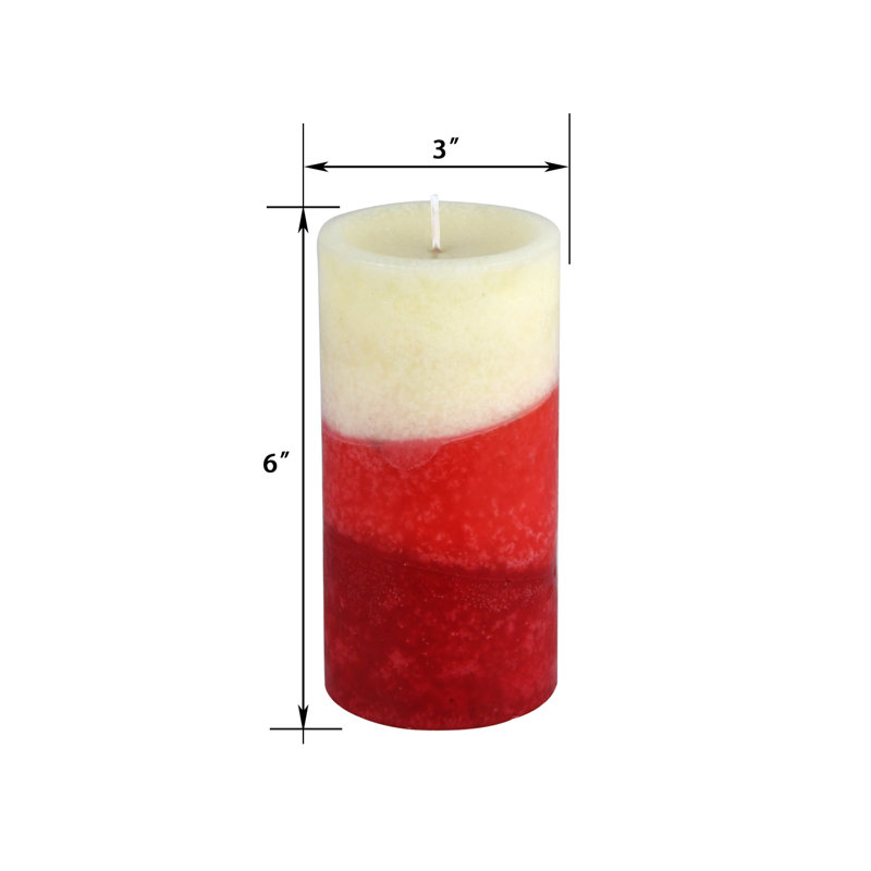Bougie pilier parfumée pomme croustillante, 1, H 6 po x l 3 po x P 3 po