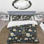 Ensemble de housse de couette Tranquil Black and White Garden Blooms I-2037008996