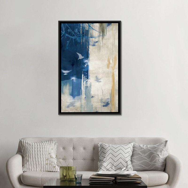 «Unquiet Stone I» par PI Galerie - reproduction sur toile tendue, H 26 po x l 18 po x P 1,5 po, Toile avec cadre noir