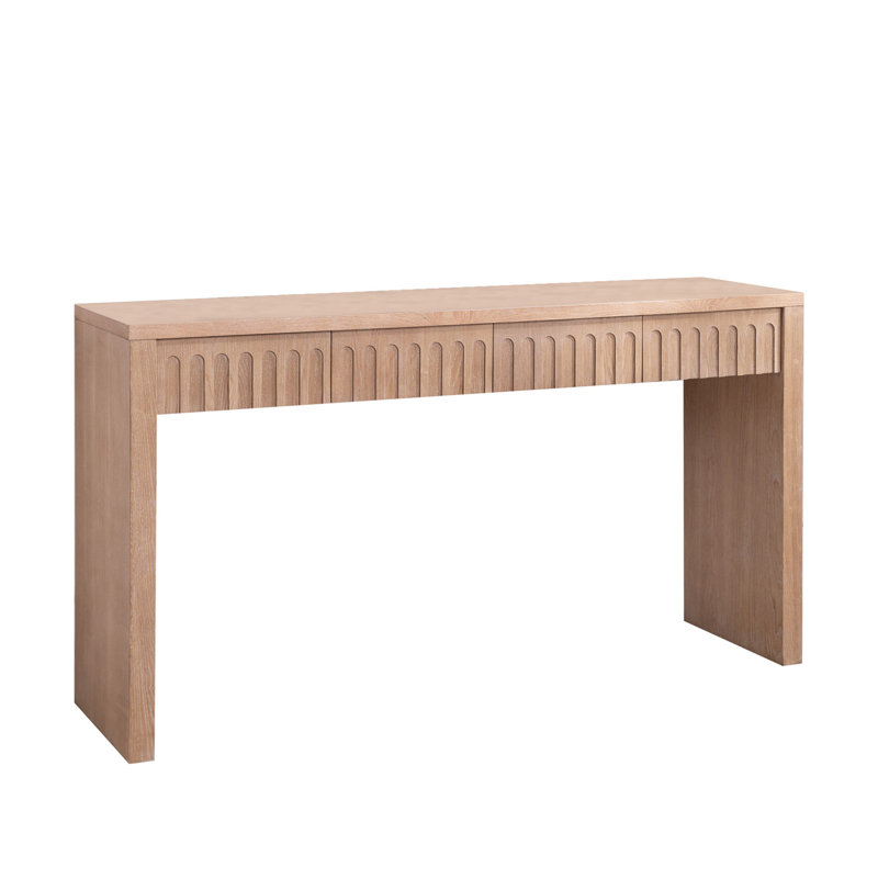 Console à 4 tiroirs, Naturel