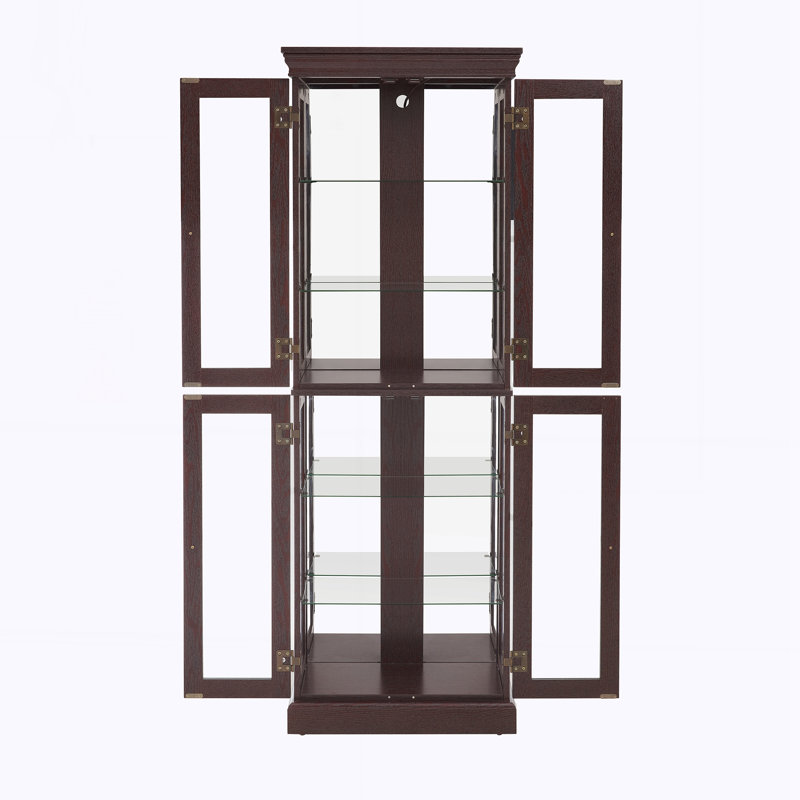 Glass Storage Cabinet, Cherry
