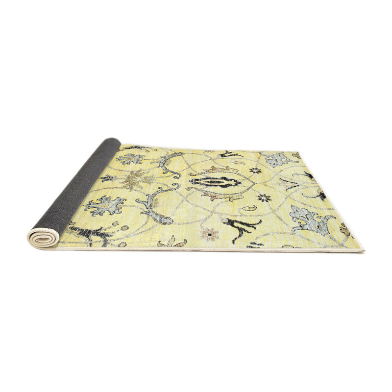 Tapis de zone vert contemporaine, Rond 4 pi
