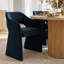 Ensemble de table de salle à manger 6 personnes Woodcroft avec table ovale et 6 fauteuils rembourrés en chenille-129752342