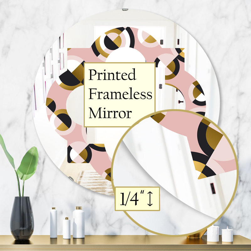 Miroir mural éclectique Quatrefoil, H 31,5 po x l po