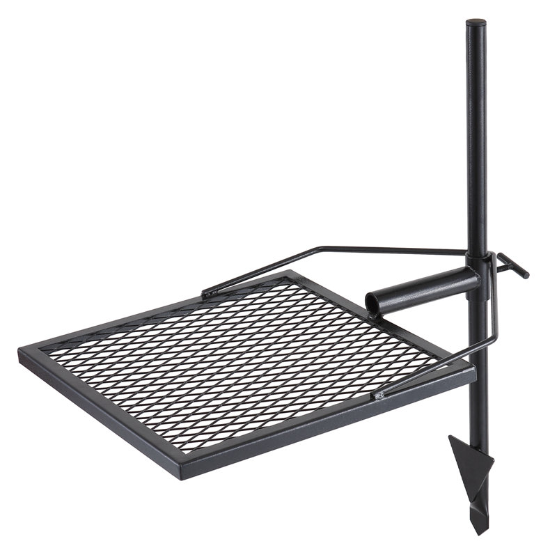 Heavy-Duty Black Stainless Steel Swivel Campfire Grill