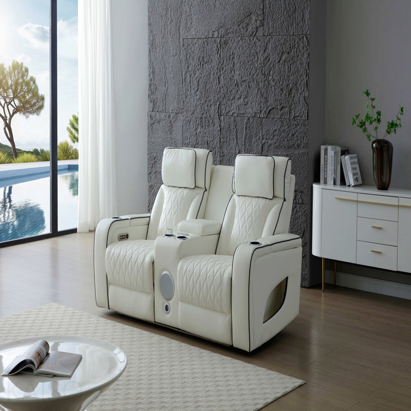 Causeuse inclinable, blanc, Blanc
