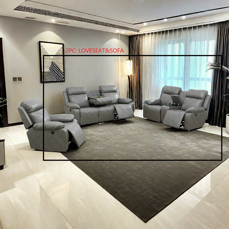 Fauteuil inclinable en cuir Jehor