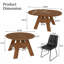 Ensemble de table de salle à manger extensible Clanton de 43,2 po à 59,1 po, table de cuisine ronde Mid-Century en bois, table basse en noyer pour 8 personnes, fauteuil en cuir PU-2131121924-2131121927