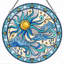 Panneau de vitrail Sun Wave H 12 po-87341243