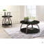 Table basse ronde en nickel