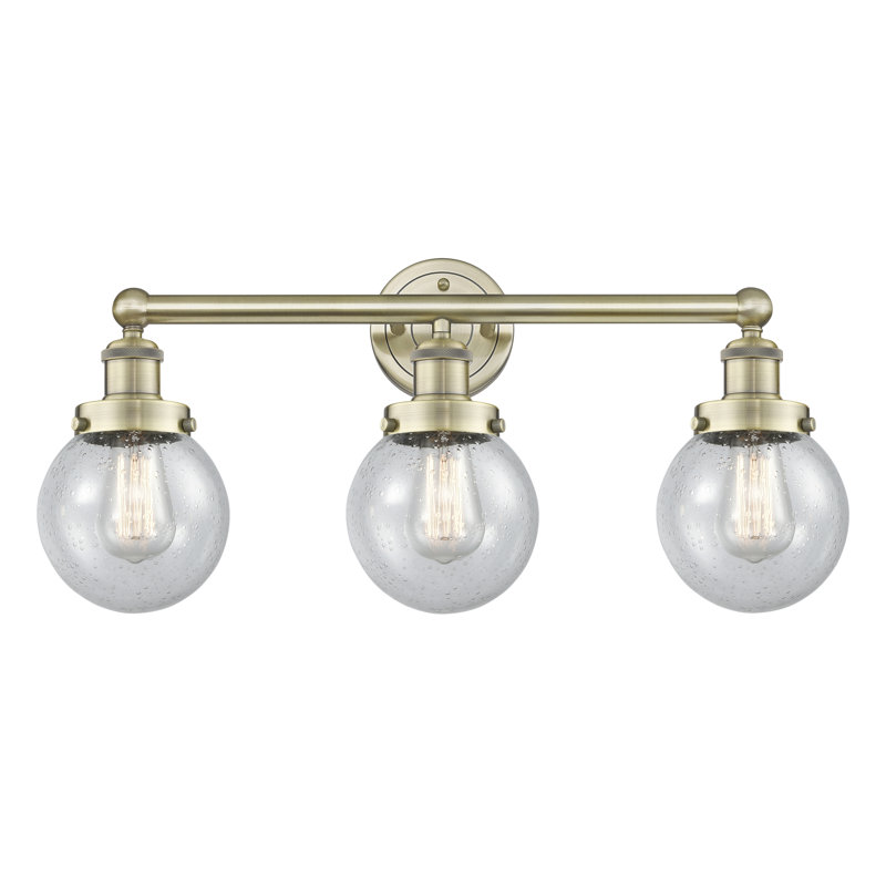 Alphonsa 3 - Light Dimmable Vanity Light, Seedy, Antique Brass