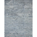 Hand Knotted Area Rug in Ivory And Blue