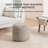 Sfera 17" Stone Upholstered Pouf Ottoman-1548333068