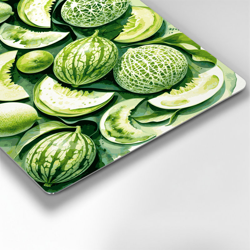 Art mural en métal beige Fruit Honeydew, H 11 po x l 14 po