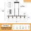 Aaziyah 5-light Modern Kitchen Island Linear Pendant Light With Clear Globe Glass Shades-58977838