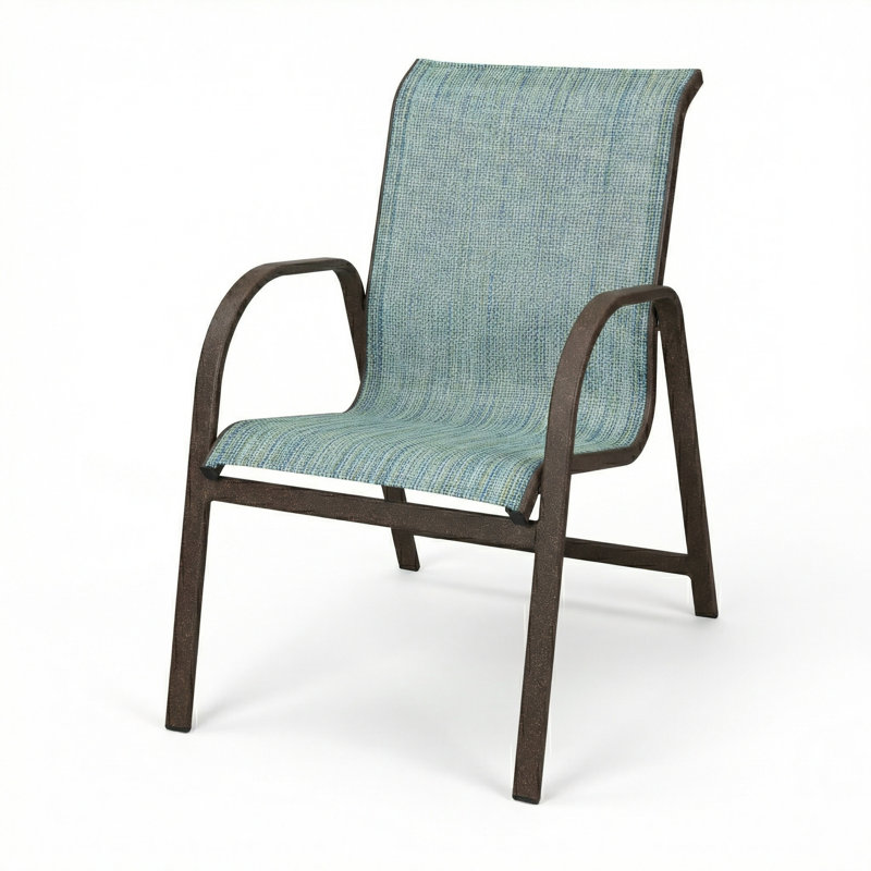 Windward Outdoor Ocean Breeze Arm Chair, Nova Seaglass Sling/Greco