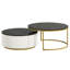 Table basse gigogne moderne moderne cannelée avec tiroir de 31,5 po-625802192-634335826