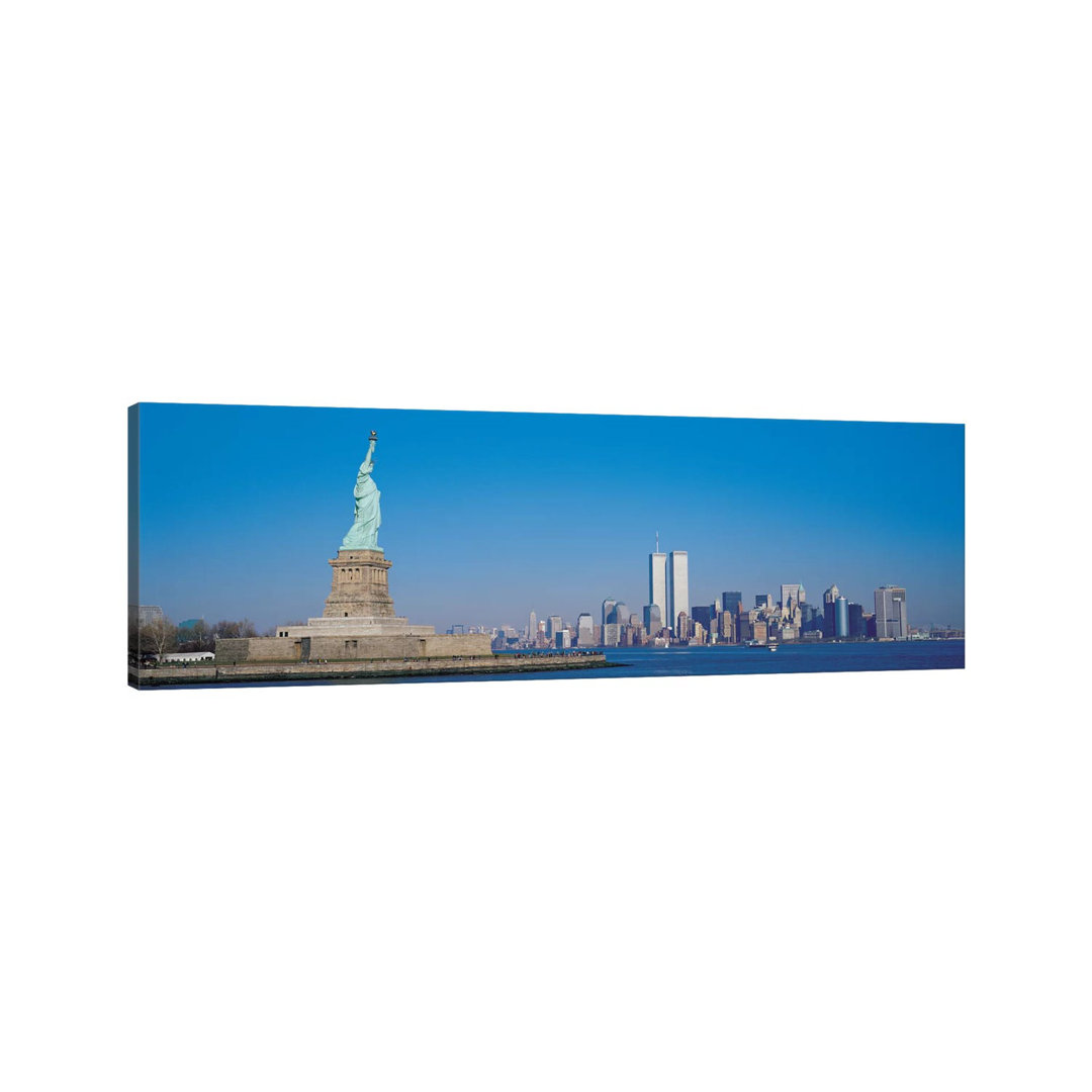 New York Panoramic Skyline Cityscape - Wrapped Canvas Panoramic Print