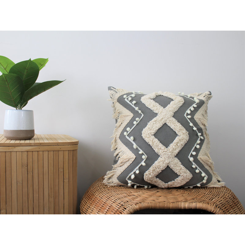 Housse de coussin Pompom