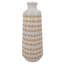 Vase en grès cérame d'inspiration bohémienne à rainures verticales avec détails décoratifs faits à la main biologique moderne artisanal rustique artisanal texturé Design artistique contemporain-1307573187