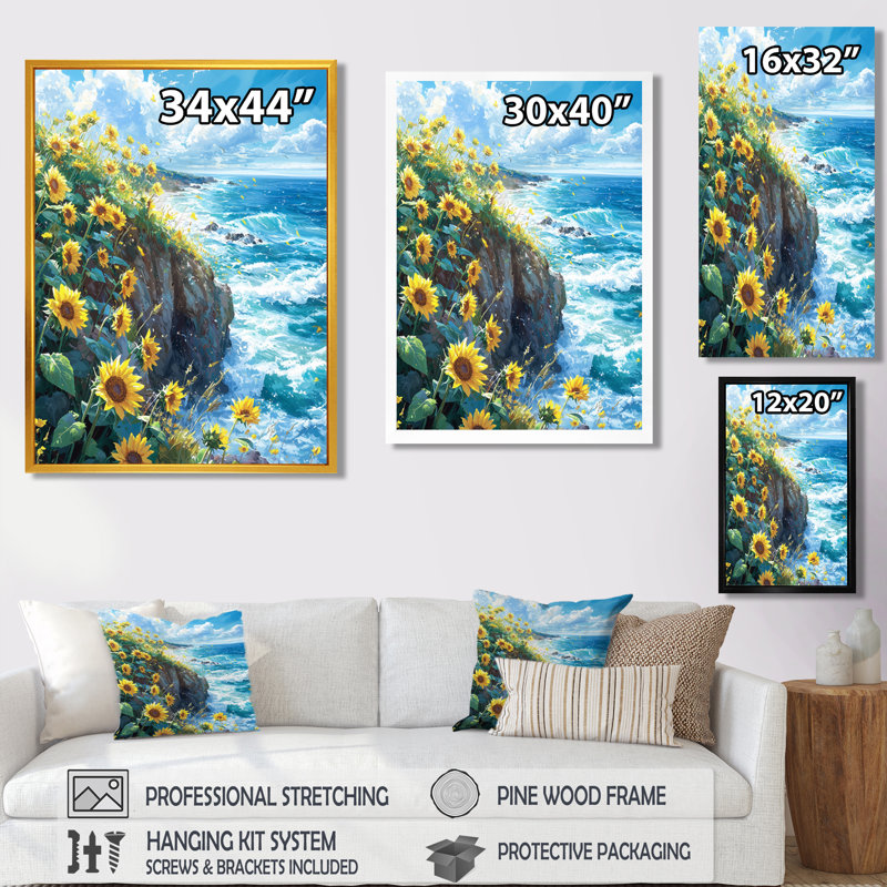Dreylin - impressions sur toile florales, Toile tendue, Ne s’applique pas, H 20 po x l 12 po