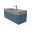 Meuble-lavabo mural simple 48 po avec comptoir à surface solide 48 po-435453707-508761507-508816260