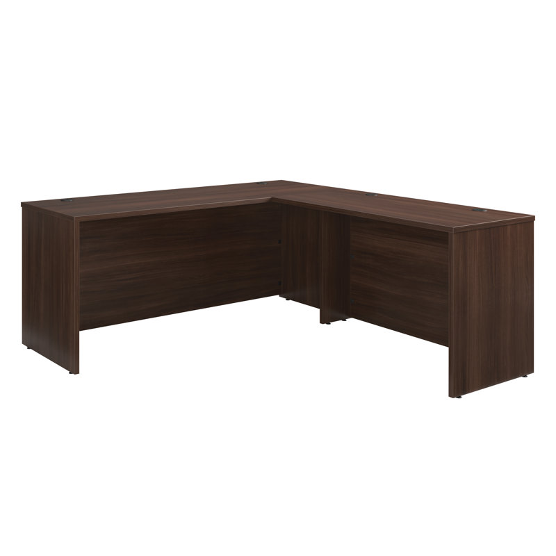 72" x 72" L-Desk Combo, Brown finish