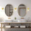  Ensemble de 2 appliques murales dorées pour salle de bain