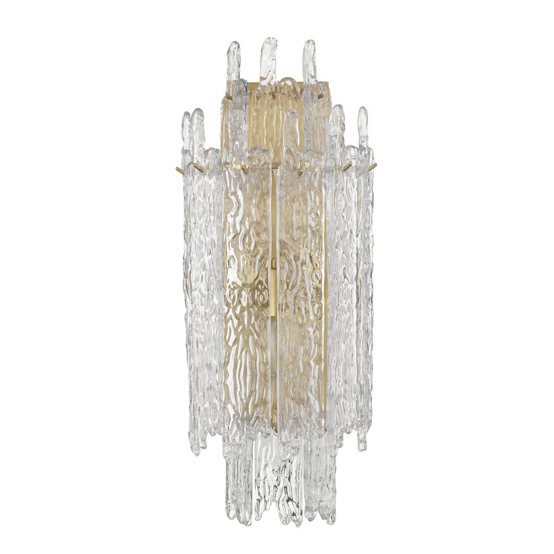 Libby Langdon Hardison 3 Light Aged Brass Sconce
