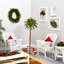 Arbre de Noël vert à plumes tropicales avec lumières DEL-243264156
