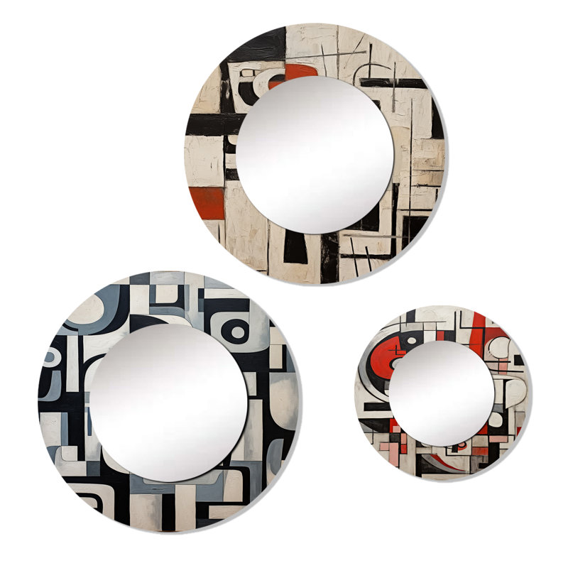 Ensemble de 3 miroirs en aluminium Deltana