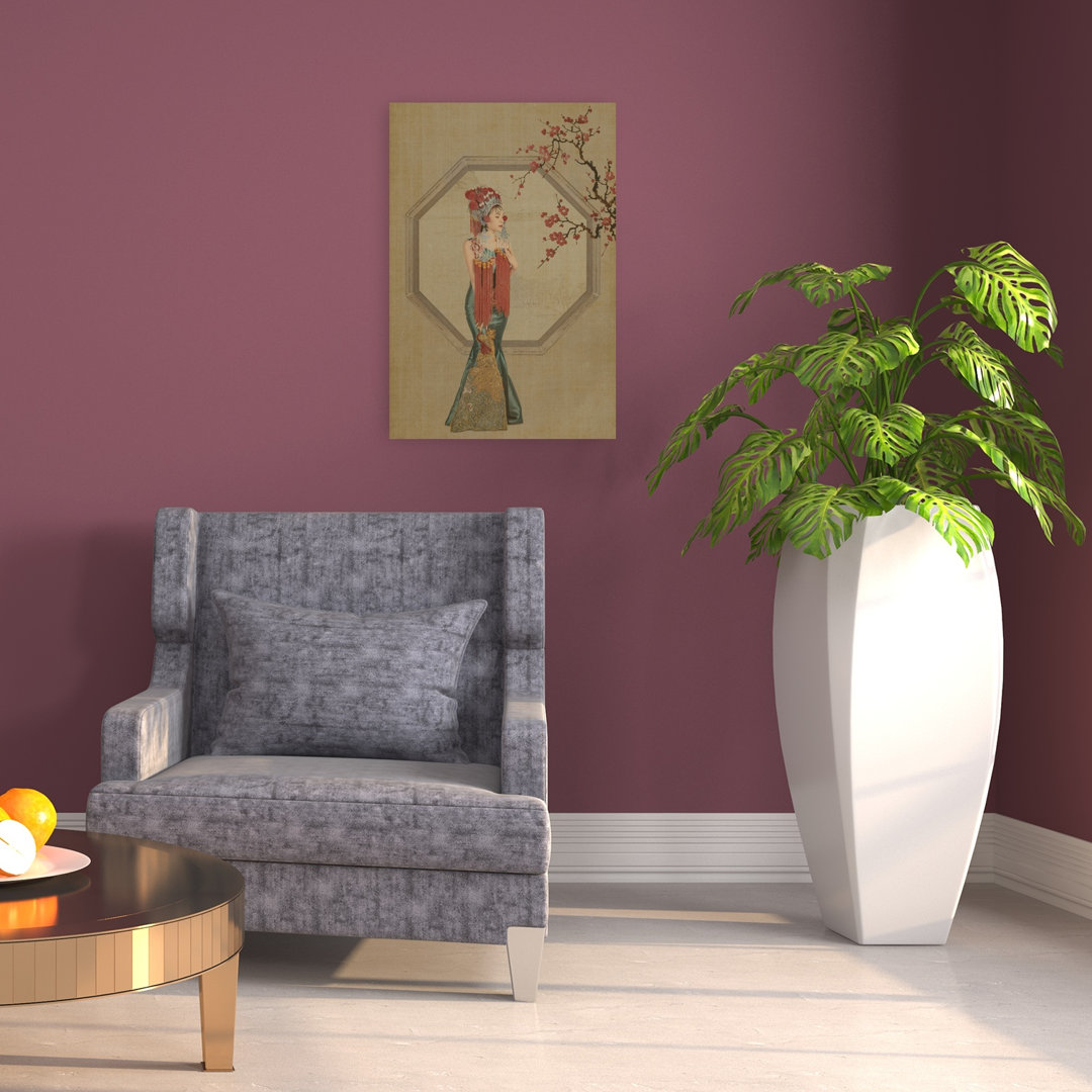 Chinese Plum Blossom Elegance Elegant Traditional Peony Wall Art Print