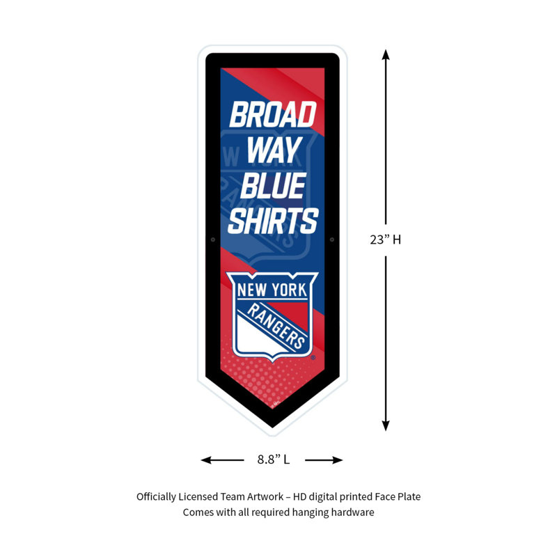 Enseigne murale NHL Team Pennant, New York Rangers