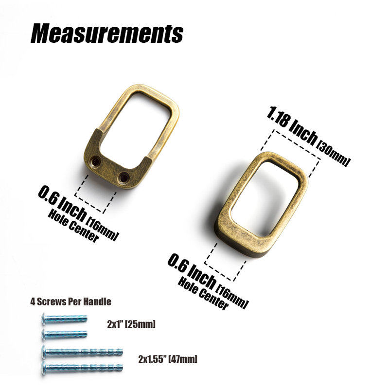 0.63'' Pitch-row Finger Pull, Bronze