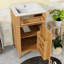 Meuble-lavabo de salle de bain avec lavabo, tiroir inclinable et tablette réglable