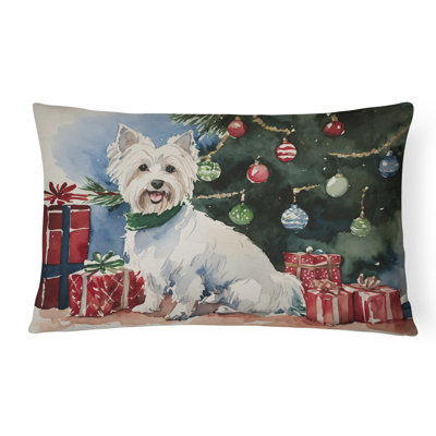 Westie Christmas Fabric Decorative Pillow