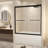 Tempered Glass With Explosion Proof Film,Aluminum Frame Double Sliding Shower Door,Stainless Steel Handle-112514076